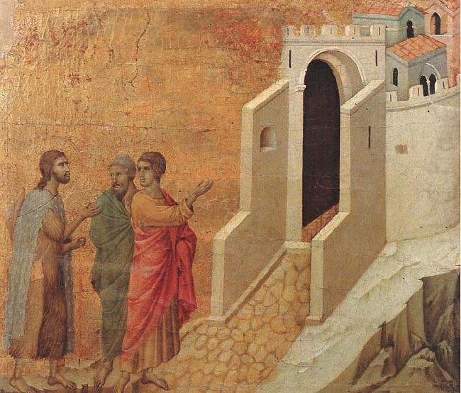 Road to Emmaus, Duccio di Buoninsegna
